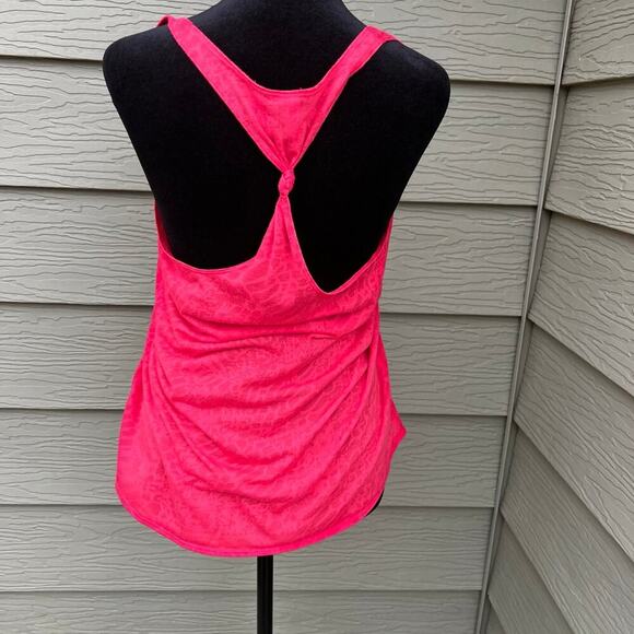 Under Armour semi fitted, Heat Gear, racer back with knot, tank women's size S - Picture 3 of 5